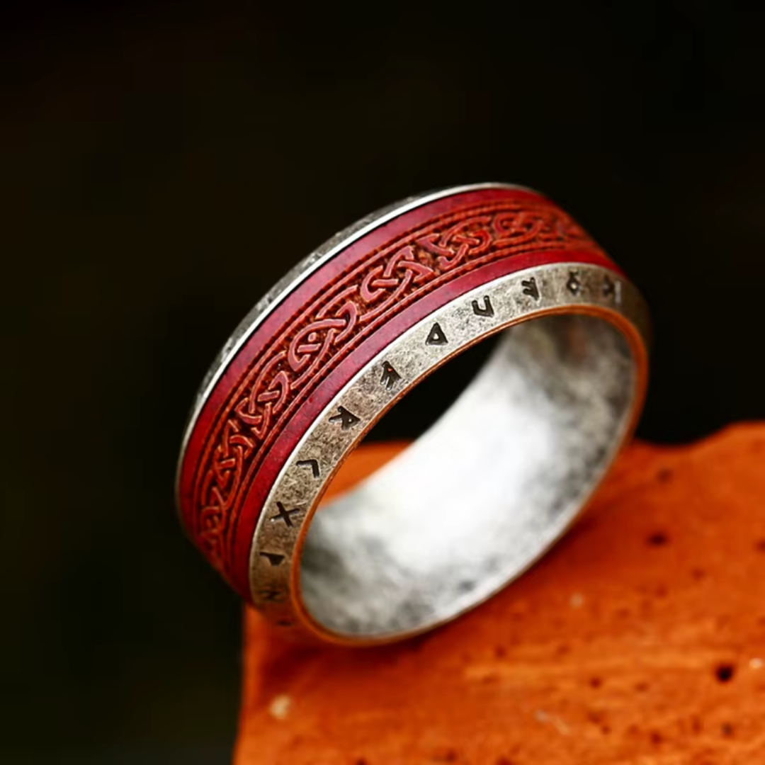 Celtic Red Heritage Ring