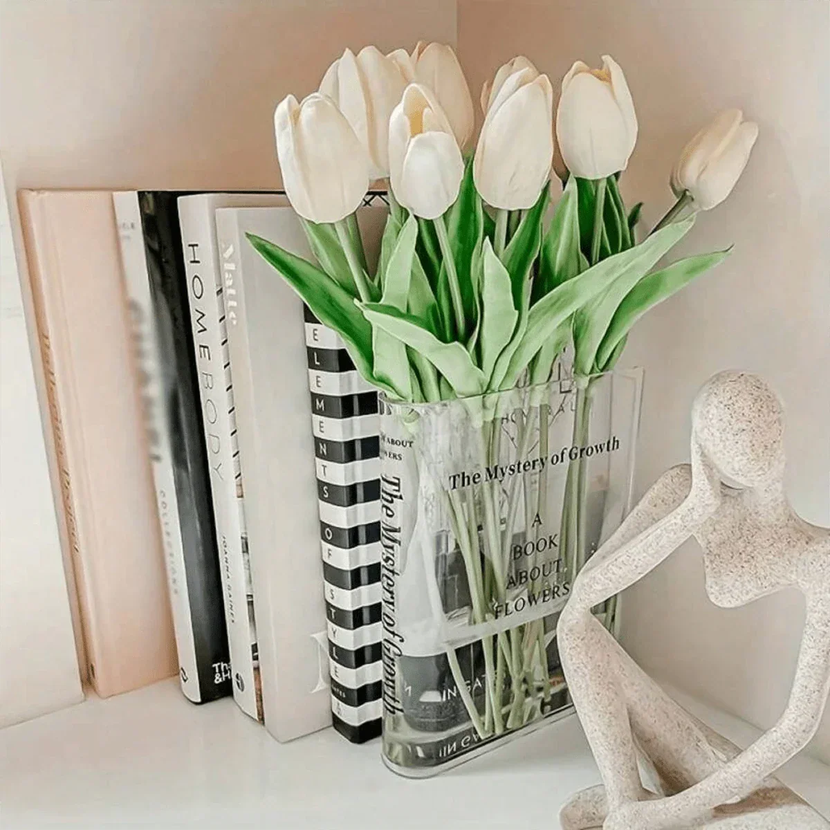 Florenza - Book-Shaped Acrylic Vase for Home Decor