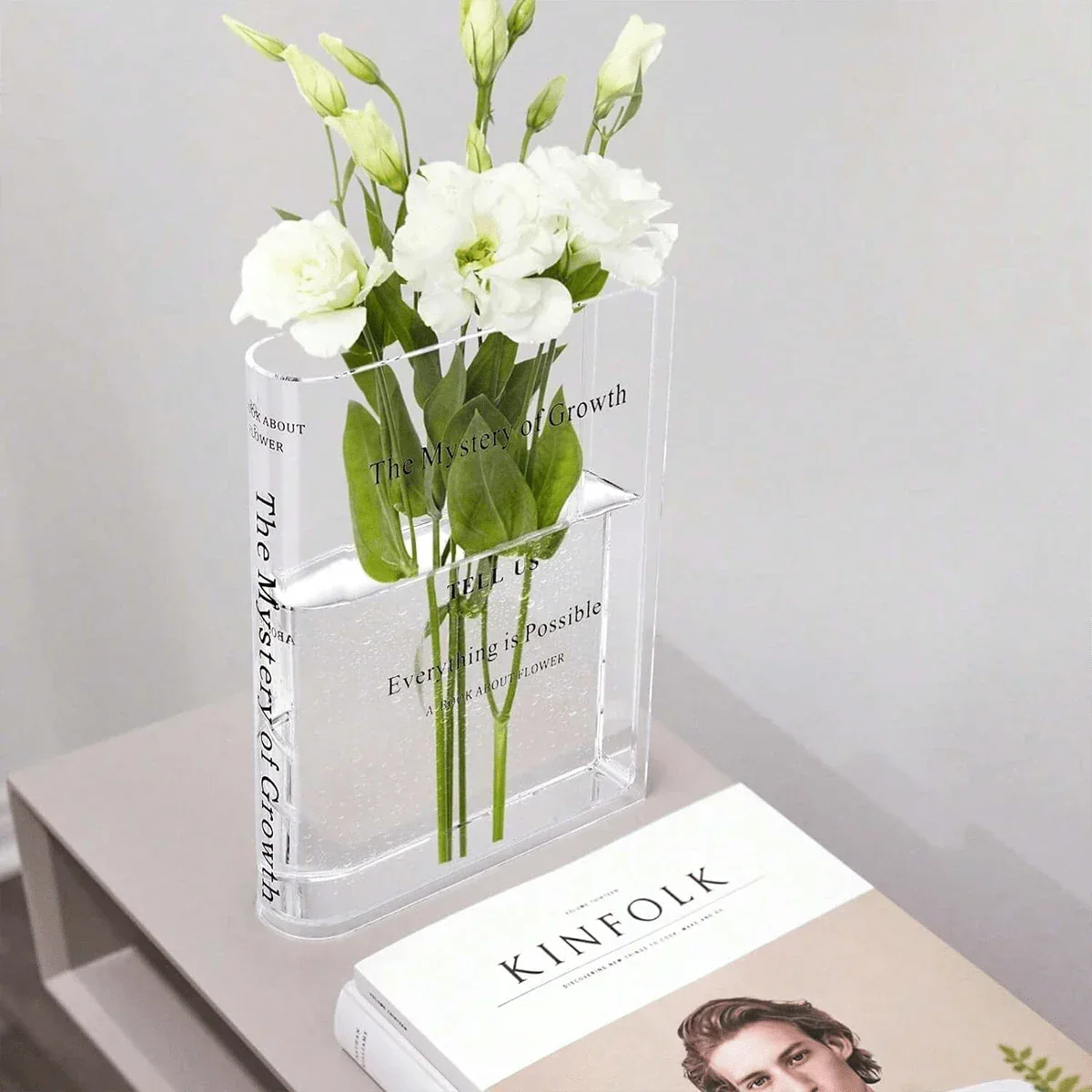 Florenza - Book-Shaped Acrylic Vase for Home Decor