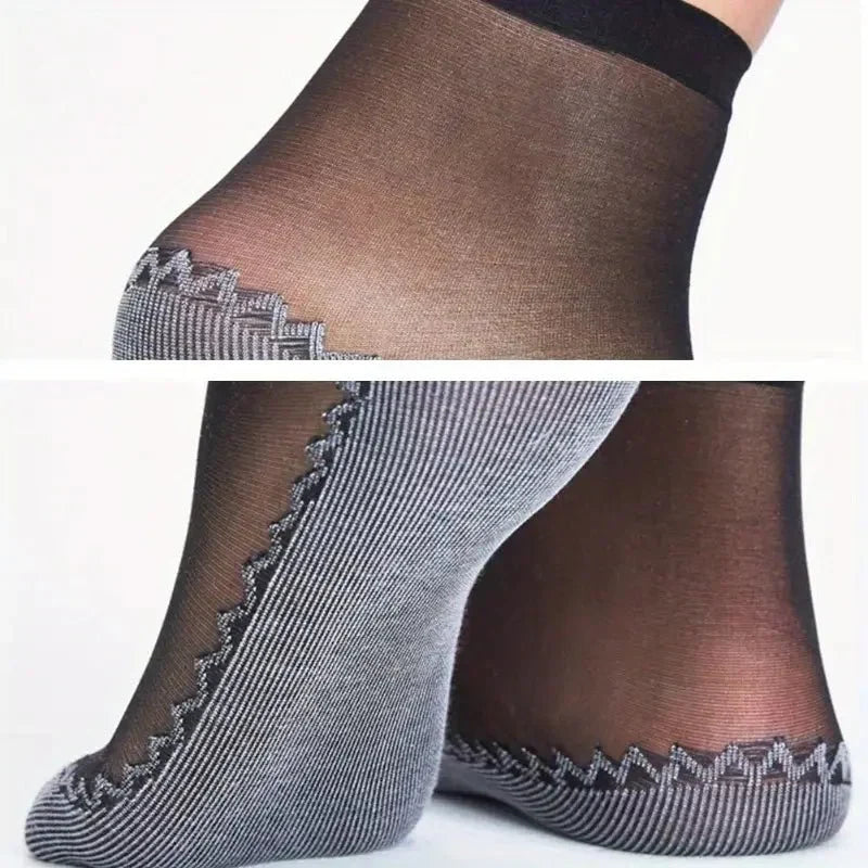 Feeluxe - Silky Anti-Slip Cotton Socks (5+5 Free)