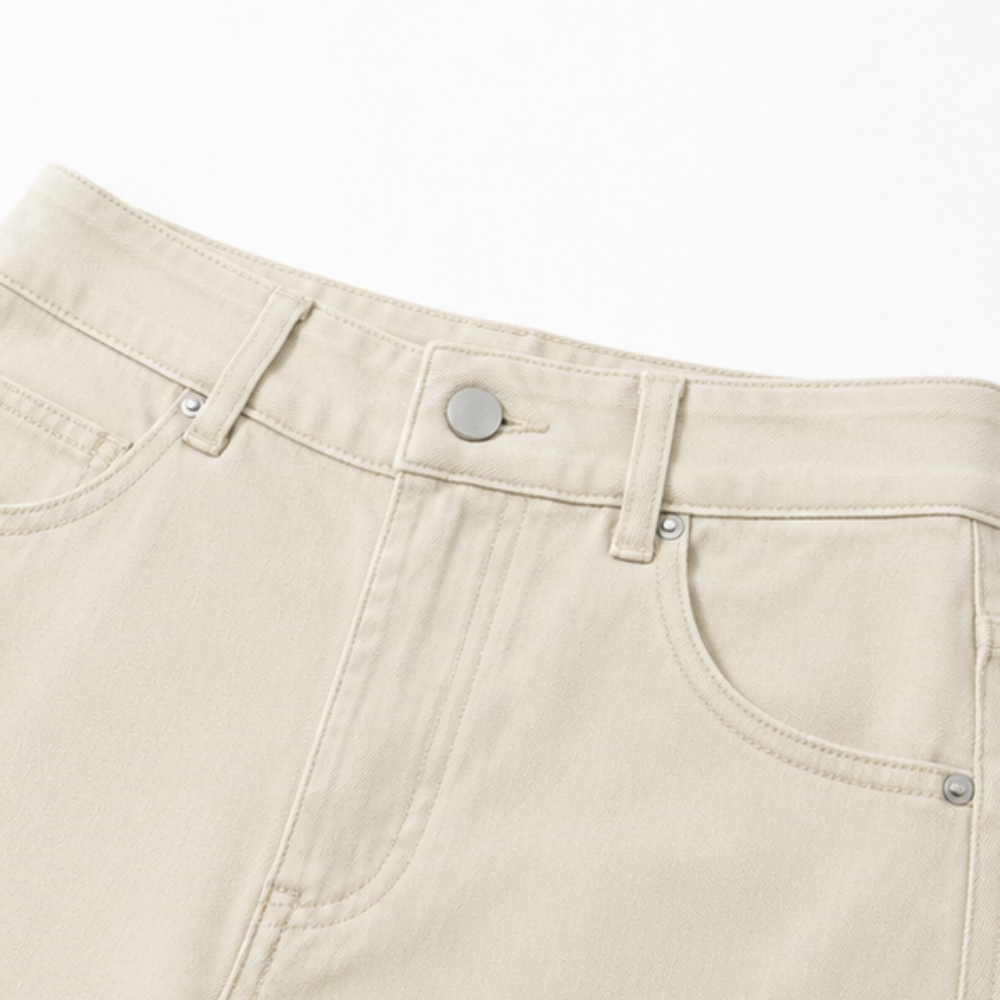 Cropelle – Stitch Detail Cropped Straight Pants