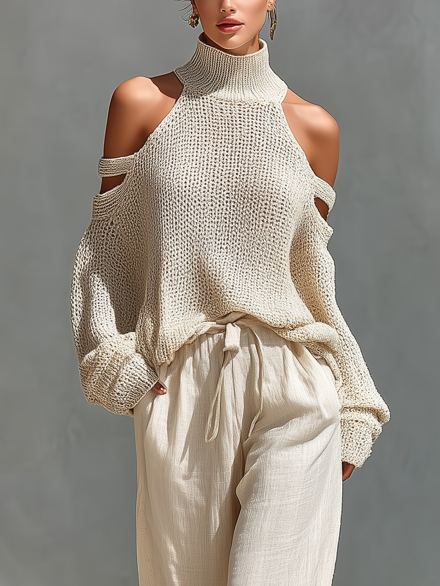 Eleanor | Knit Set with Wide Pants