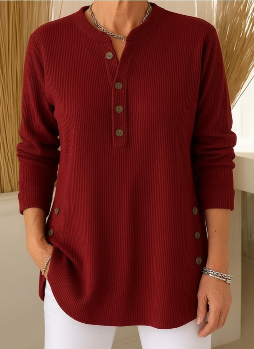 Amelie™ | Stylish Casual Henley Top