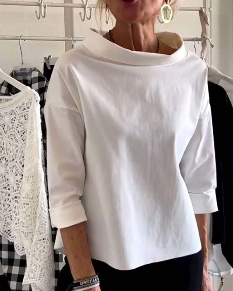 WIEBKE I COMFORTABLE 3/4-SLEEVE BLOUSE