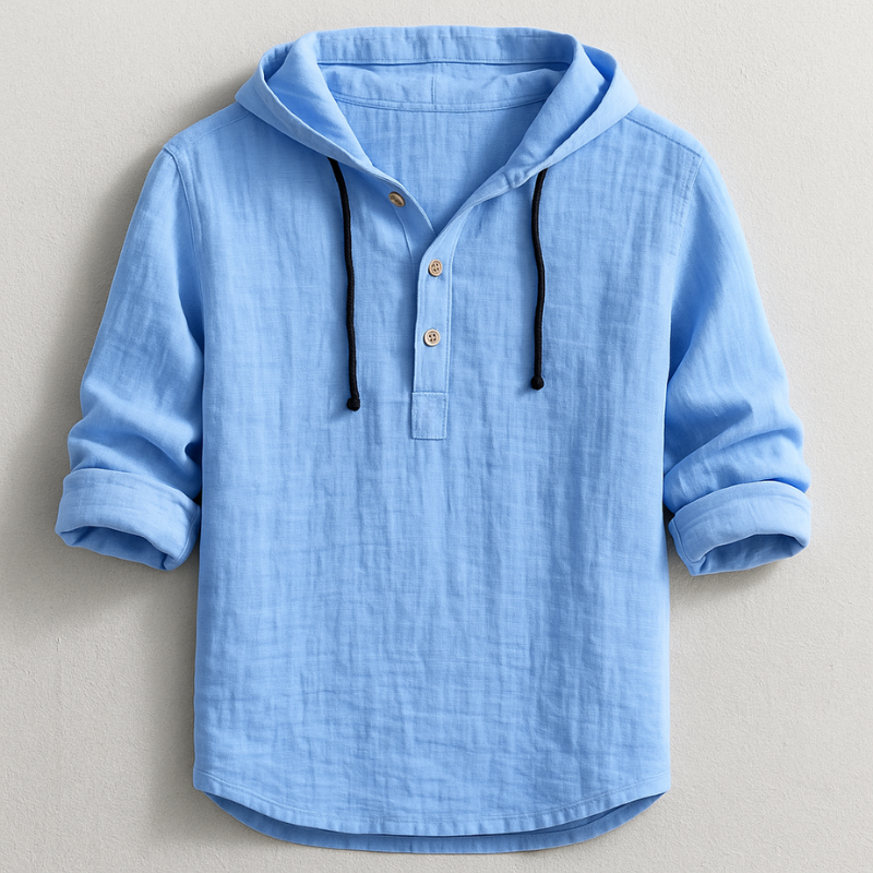Lorenzo™ | Refinded Linen Hooded Shirt