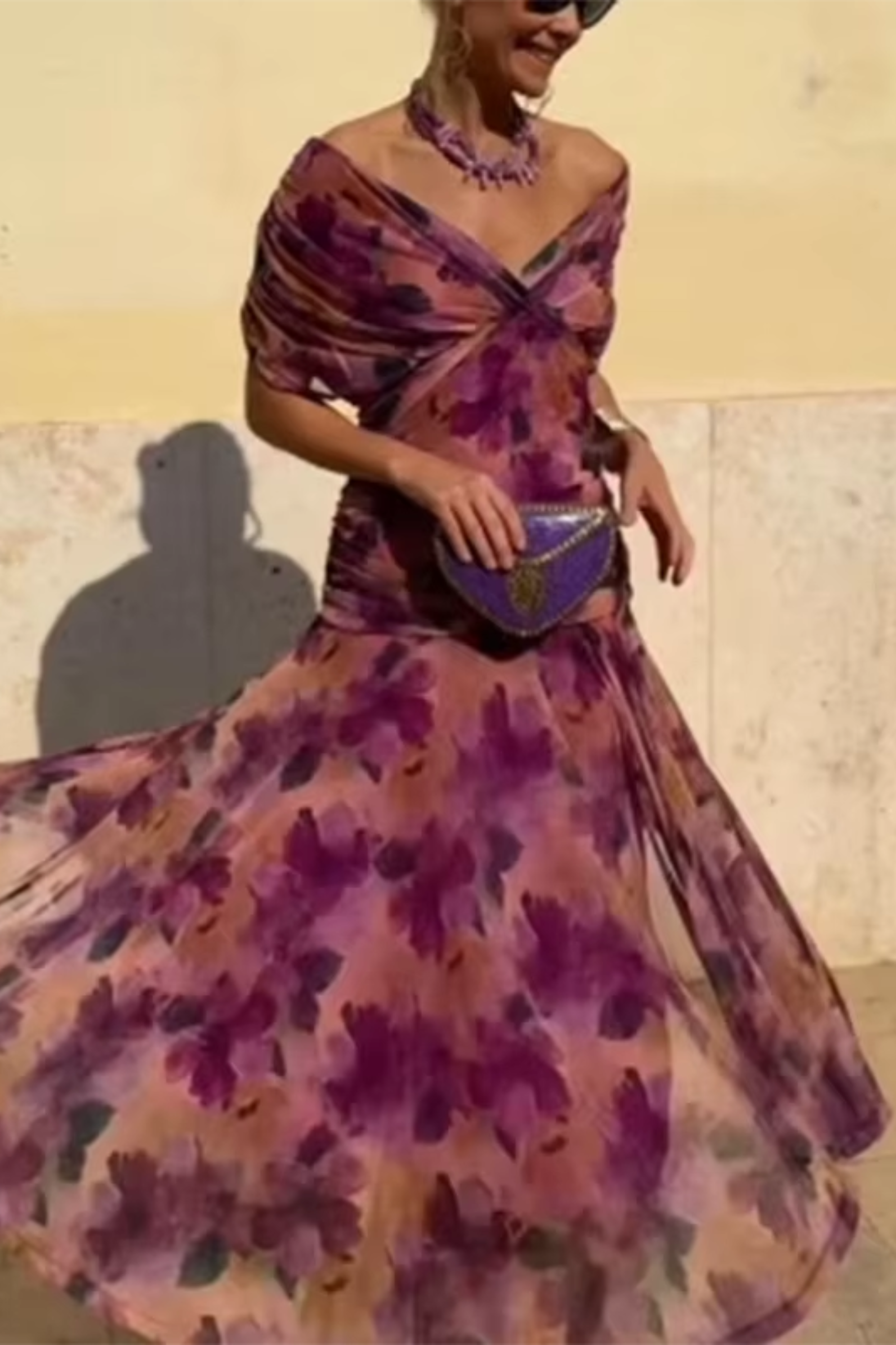 ANA | ELEGANT MAXI PLEAT DRESS
