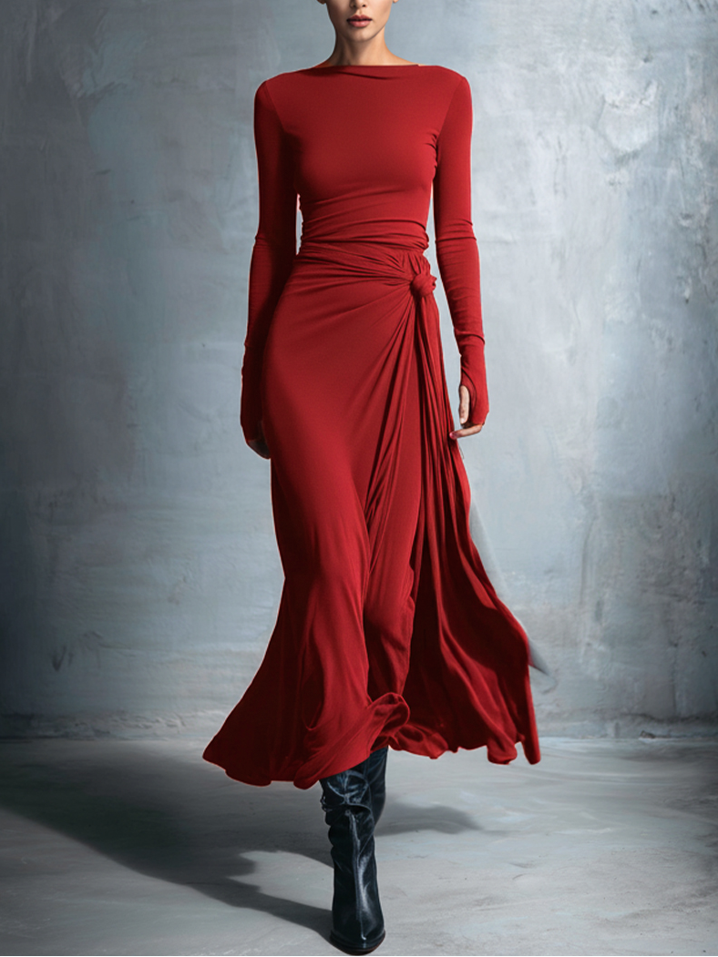 Mariana | Long Dress with Side Knot