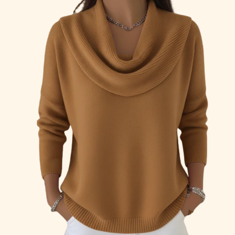 Flora™ | Soft Cowl-Neck Sweater