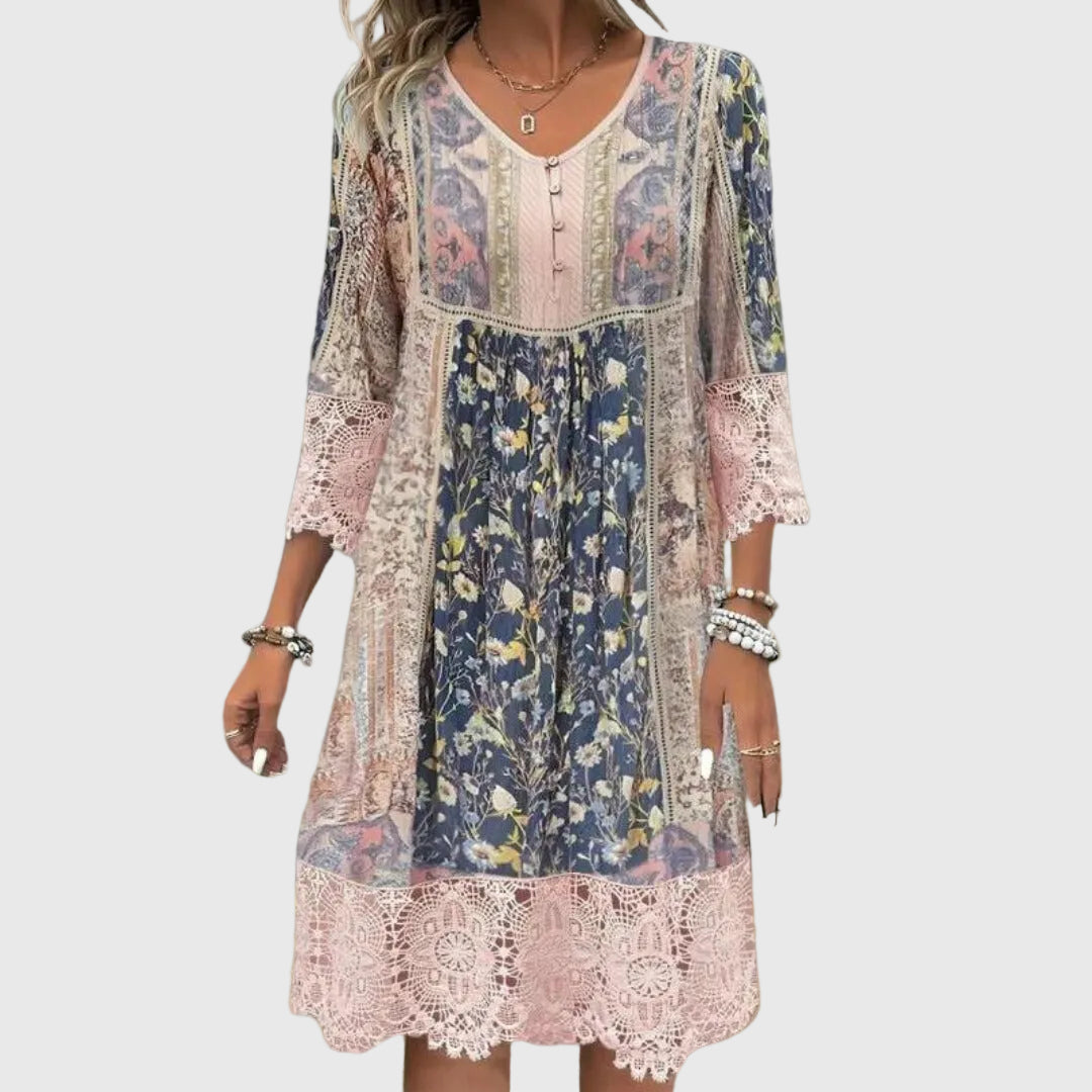 Naya | Boho Fluid Midi Dress