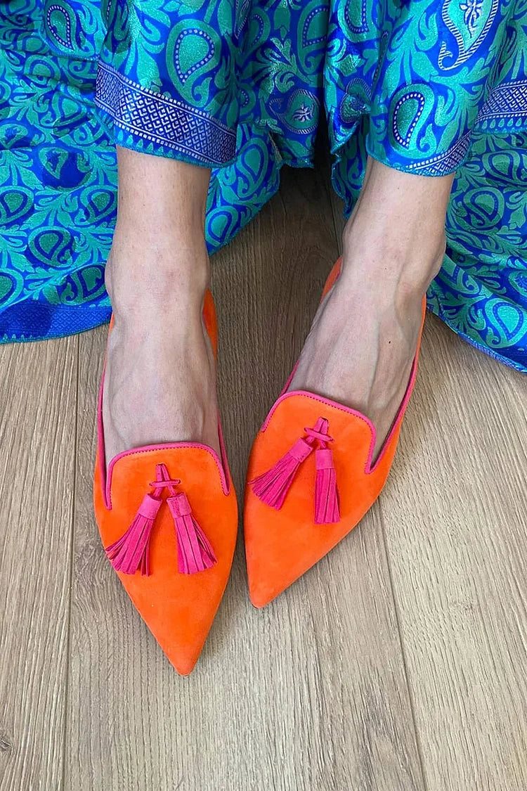 Portia - Boho Fringe Moccasins
