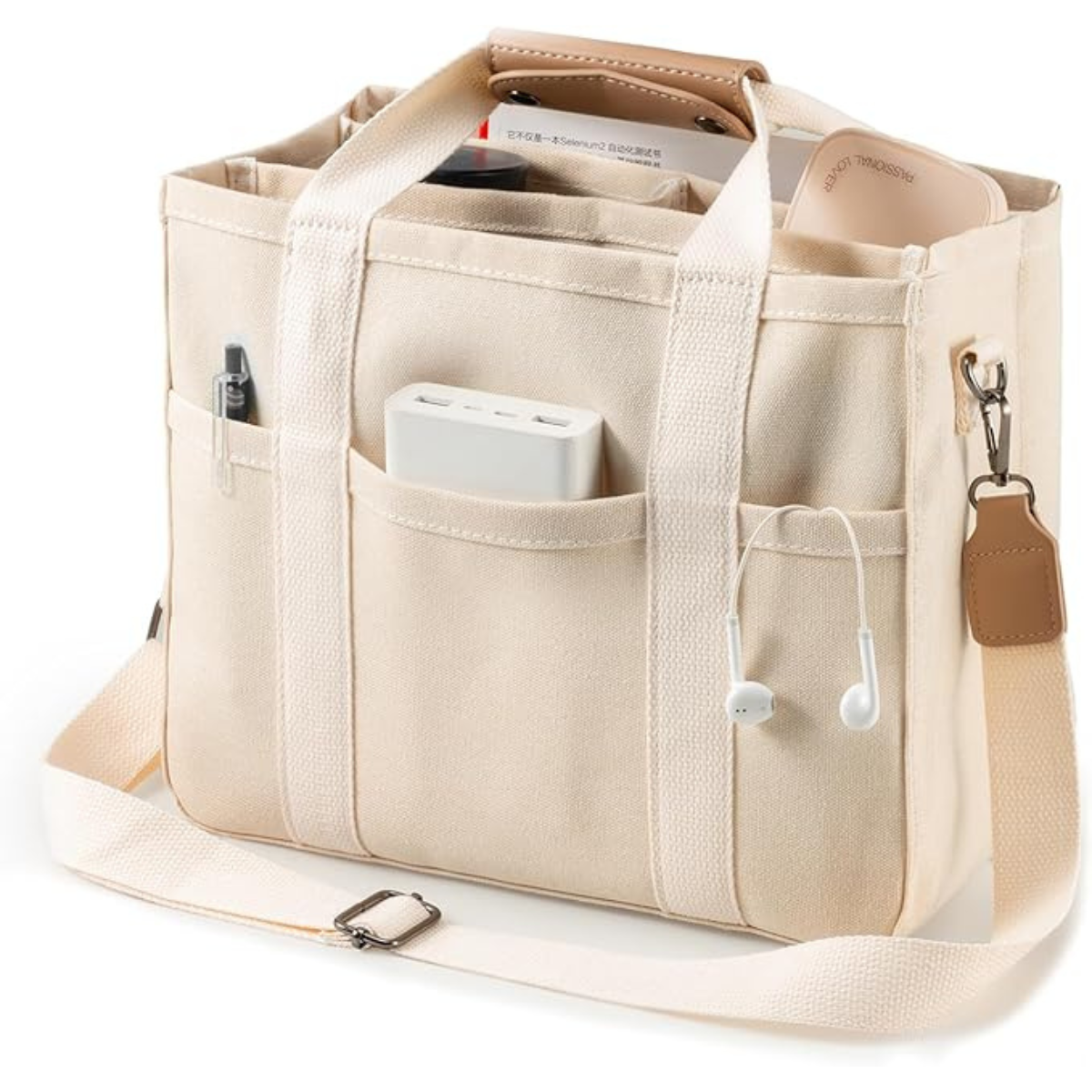 Hinari – Canvas Tote Bag with 5 Pockets