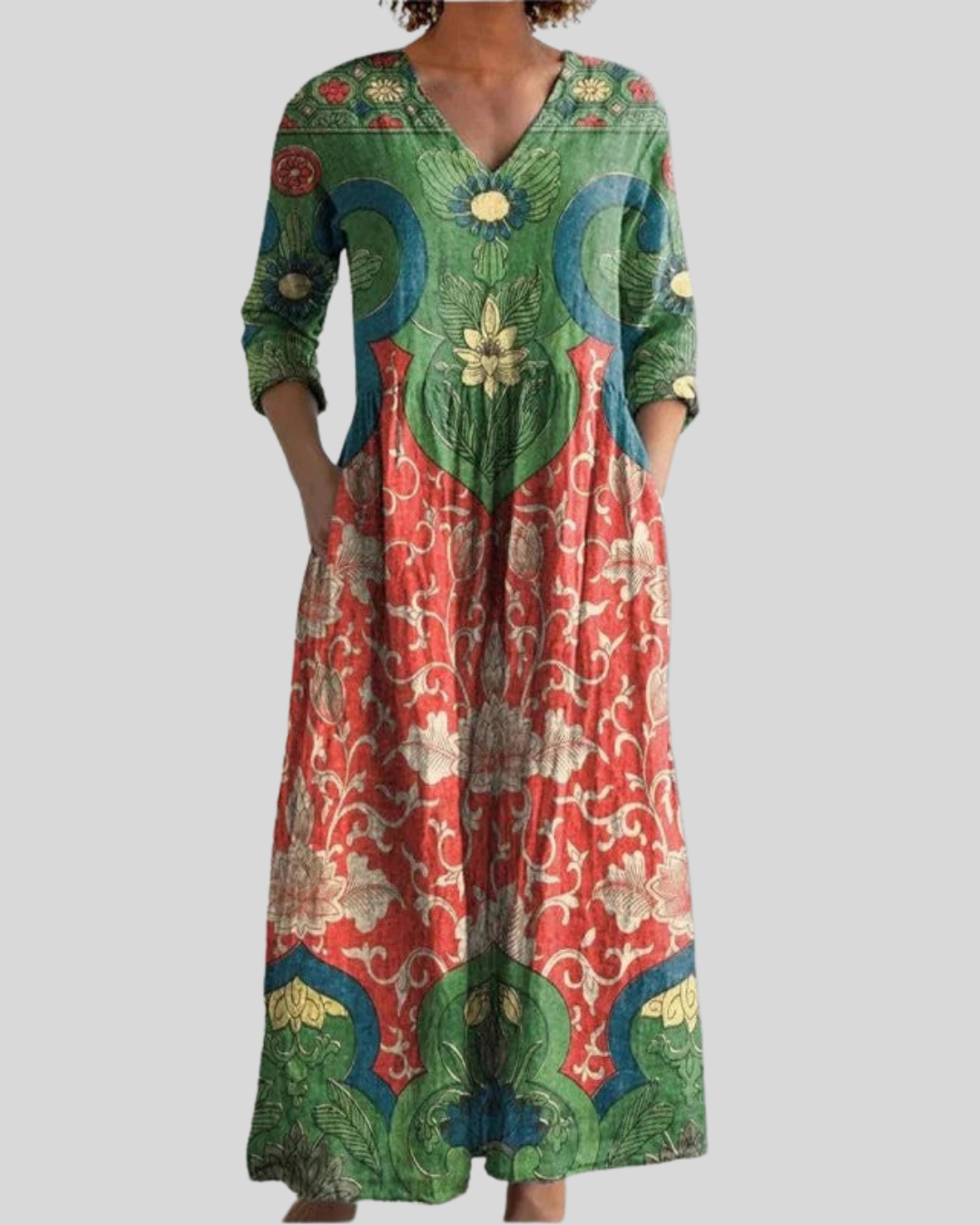 Bianca™ Vintage Floral Long Dress