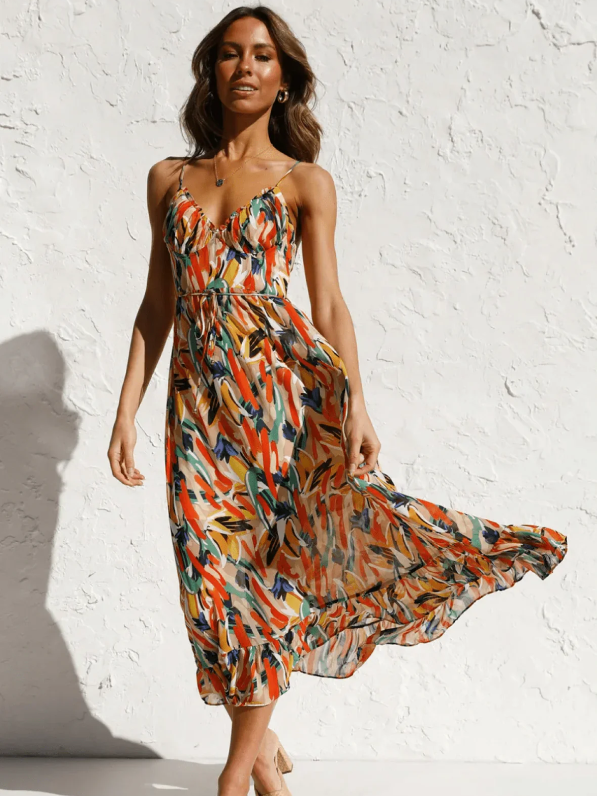 Chiara - Colorful Midi Dress for Women | Summer Elegance
