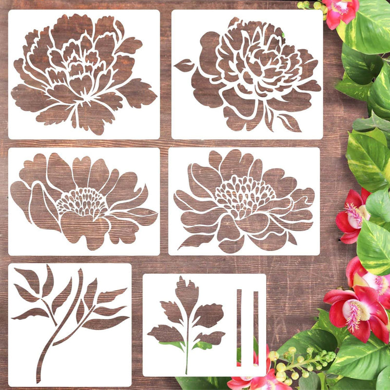 Florenza - Large Flower Stencils for Garden & Home Decor