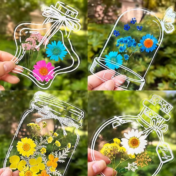 BlossomTabs - Transparent DIY Bookmark Stickers for Book Lovers (20+20 Free)
