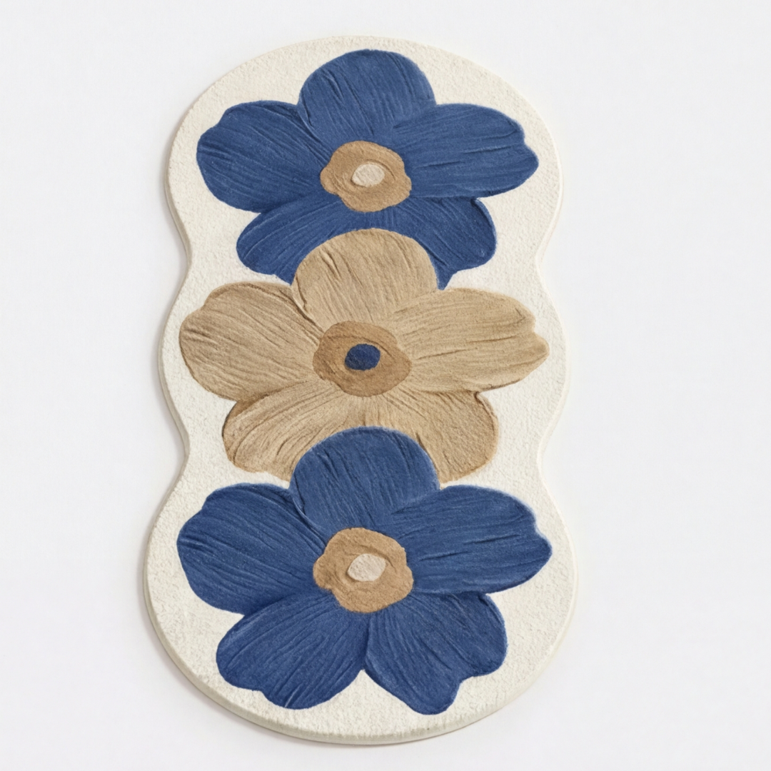Bloomora – Sculpted Floral Accent Rug