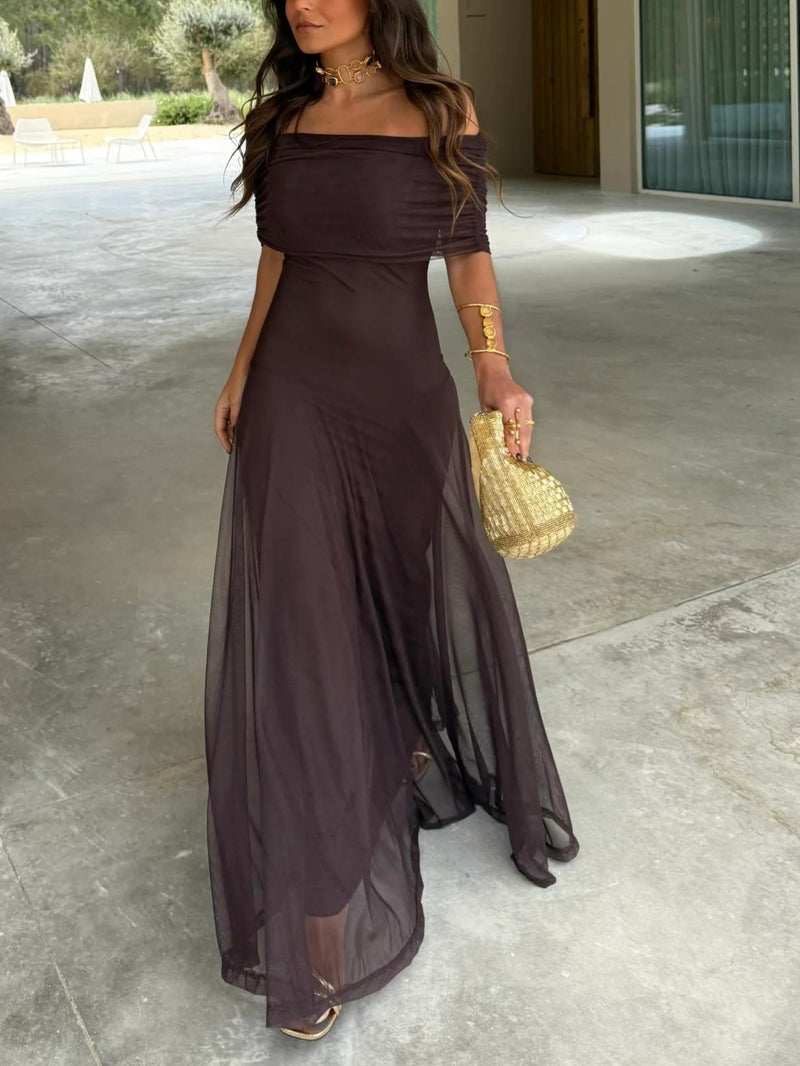 Camila | Elegant Mesh Maxi Dress