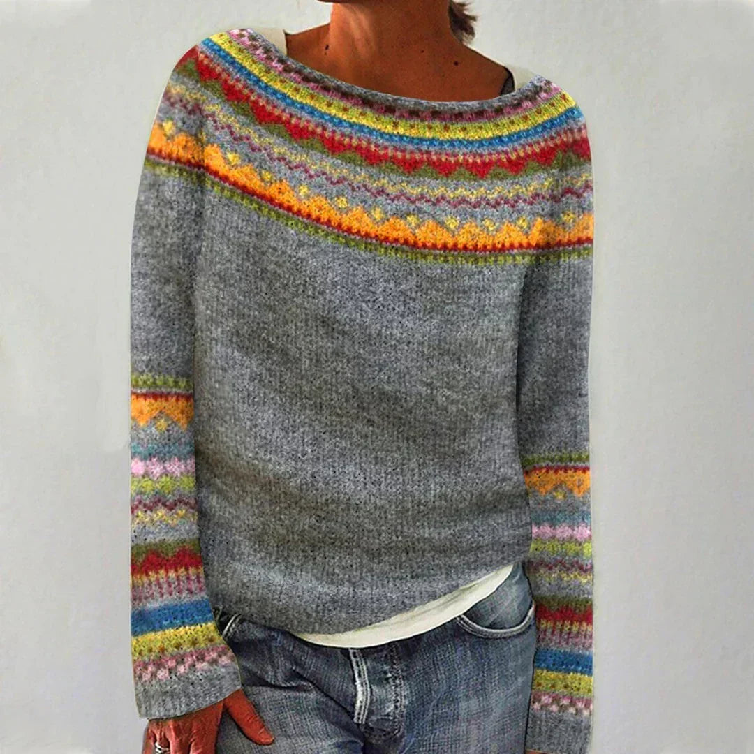 Agnieszka - Retro Scandinavian Knitted Sweater