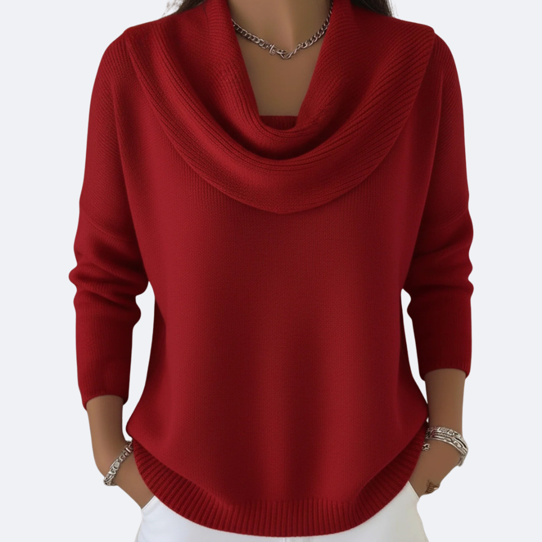 GIULIA - Cozy Ruffle Collar Sweater