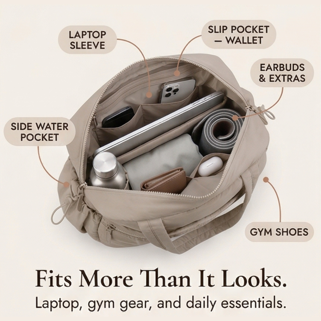 Cloudara - Lightweight Quilted Carry All Tote