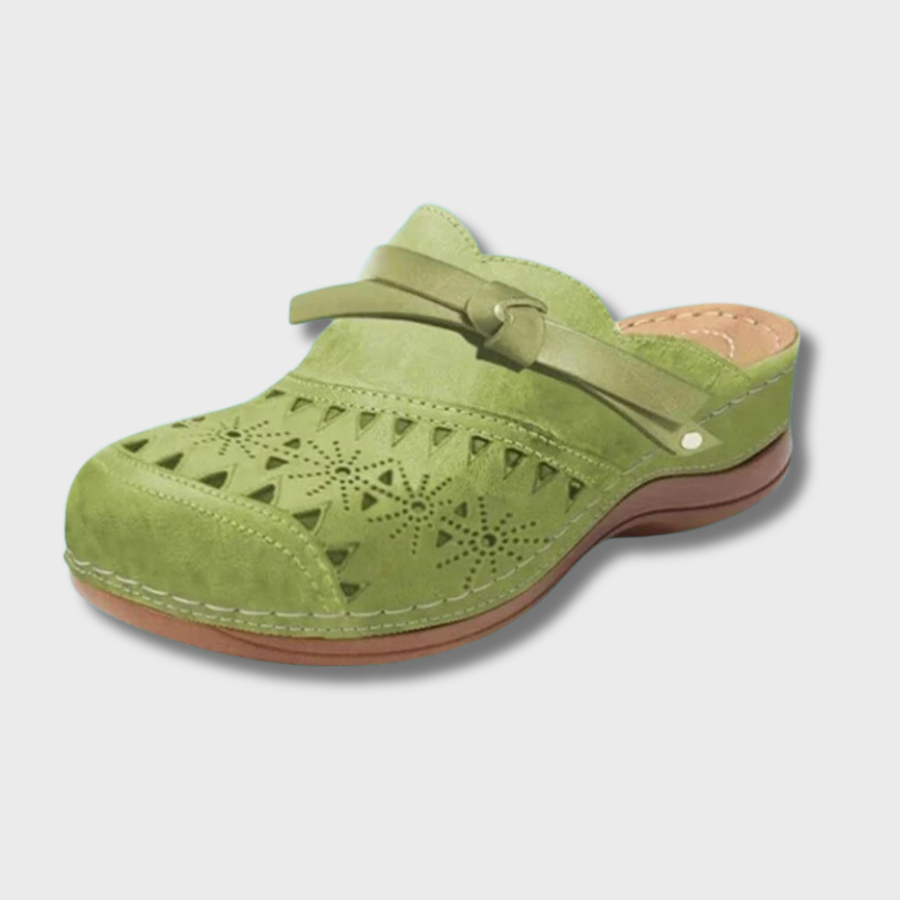Nicolina™ | Orthopedic Bow Hollow-Out Flat Mules