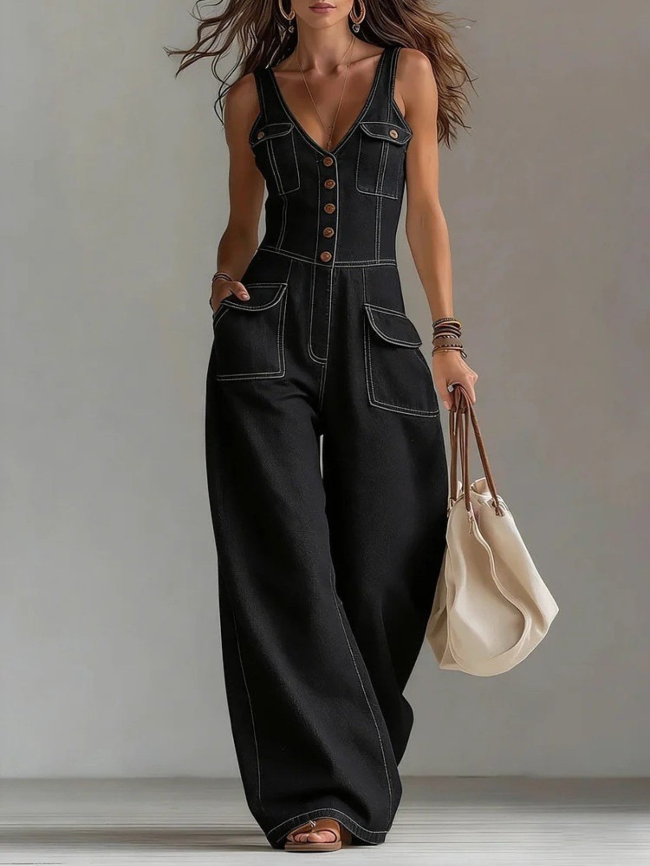 Claire | Women’s V-Neck Jumpsuit