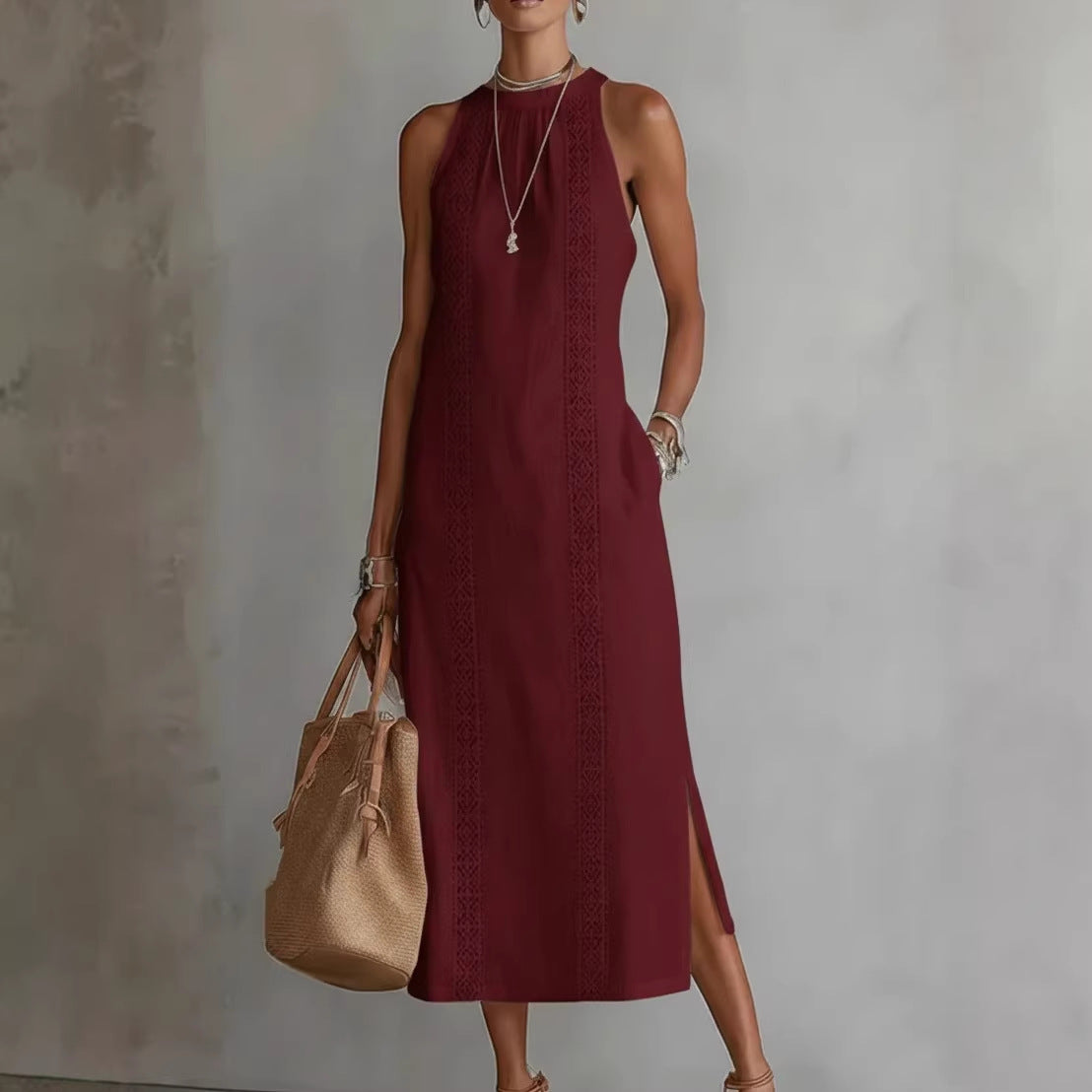 Vittoria Maxi Dress - Timeless Elegance and Artisan Embroidery