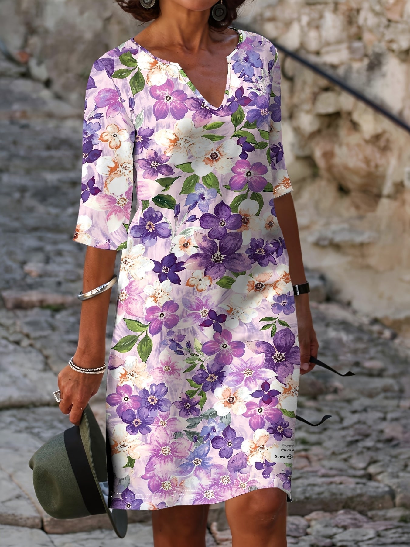 JOANNE | Soft Watermark Print Dress