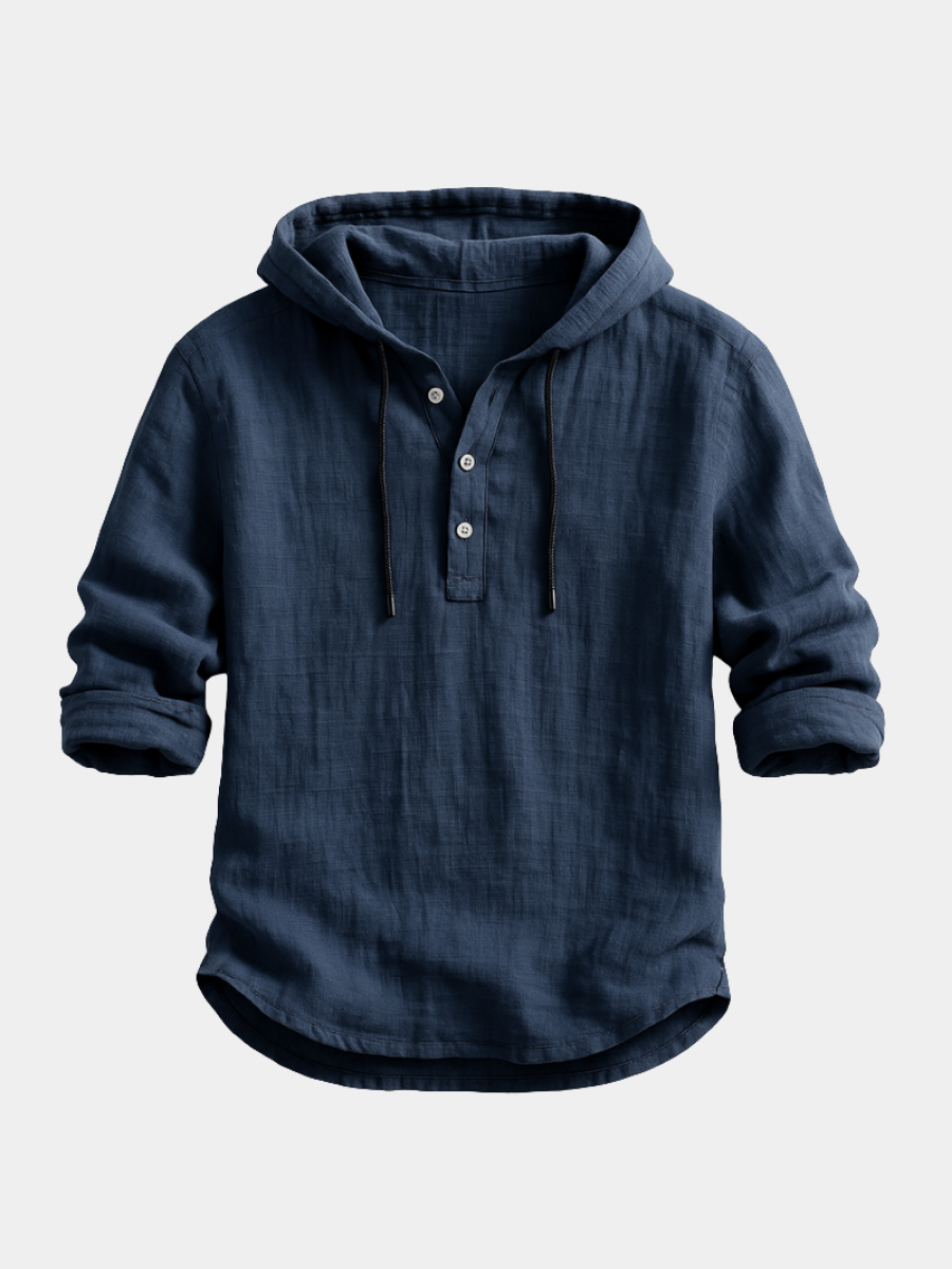 Lorenzo™ | Refinded Linen Hooded Shirt