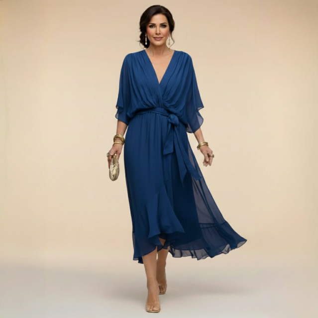 Montse | V-Neck Georgette Dress
