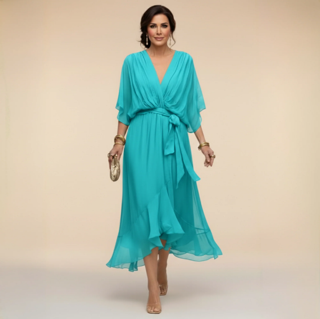 Montse | V-Neck Georgette Dress