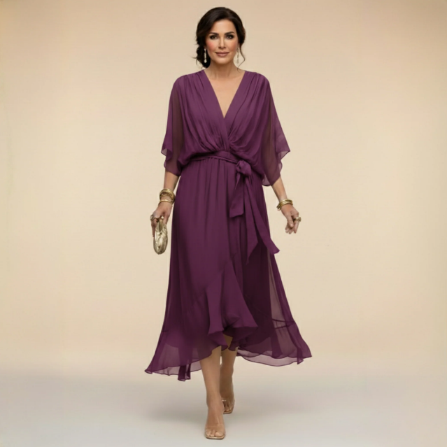 Montse | V-Neck Georgette Dress