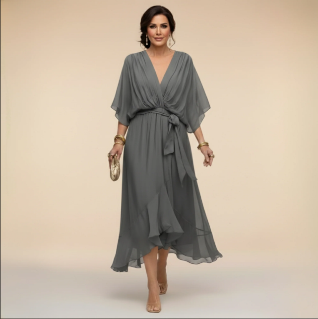 Montse | V-Neck Georgette Dress