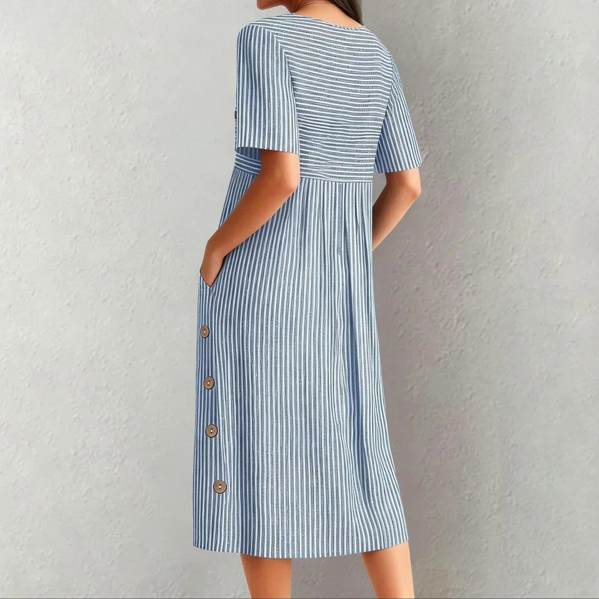 Wanda Striped Midi Dress