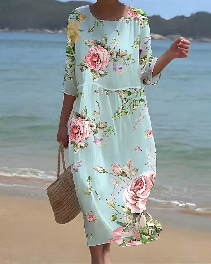 Evelyn | Floral Relaxed Midi Dress