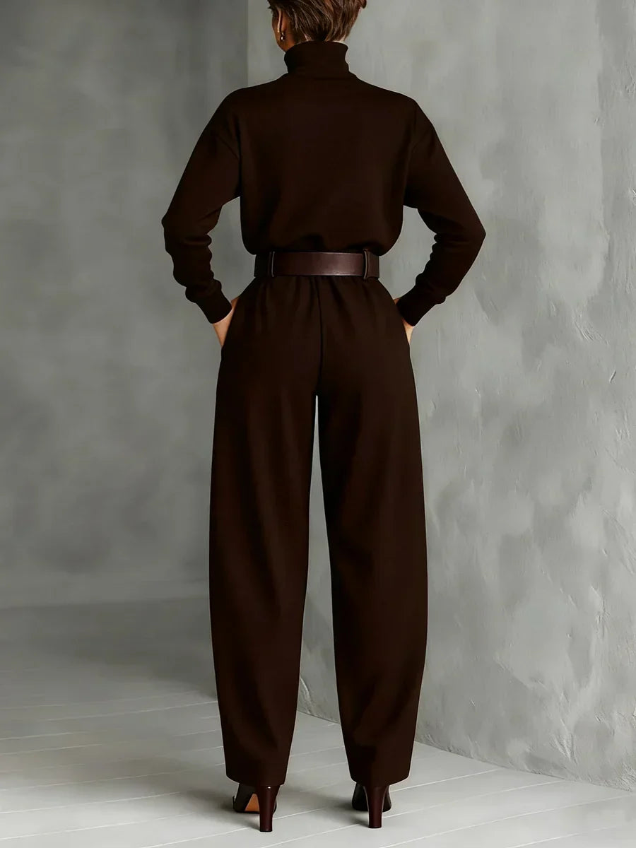 Jessica™ Elegant Top & Straight-Leg Pants Set