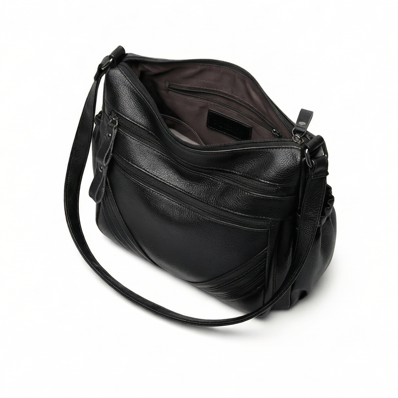 Carria - Soft Leather Multi Pocket Shoulder Bag