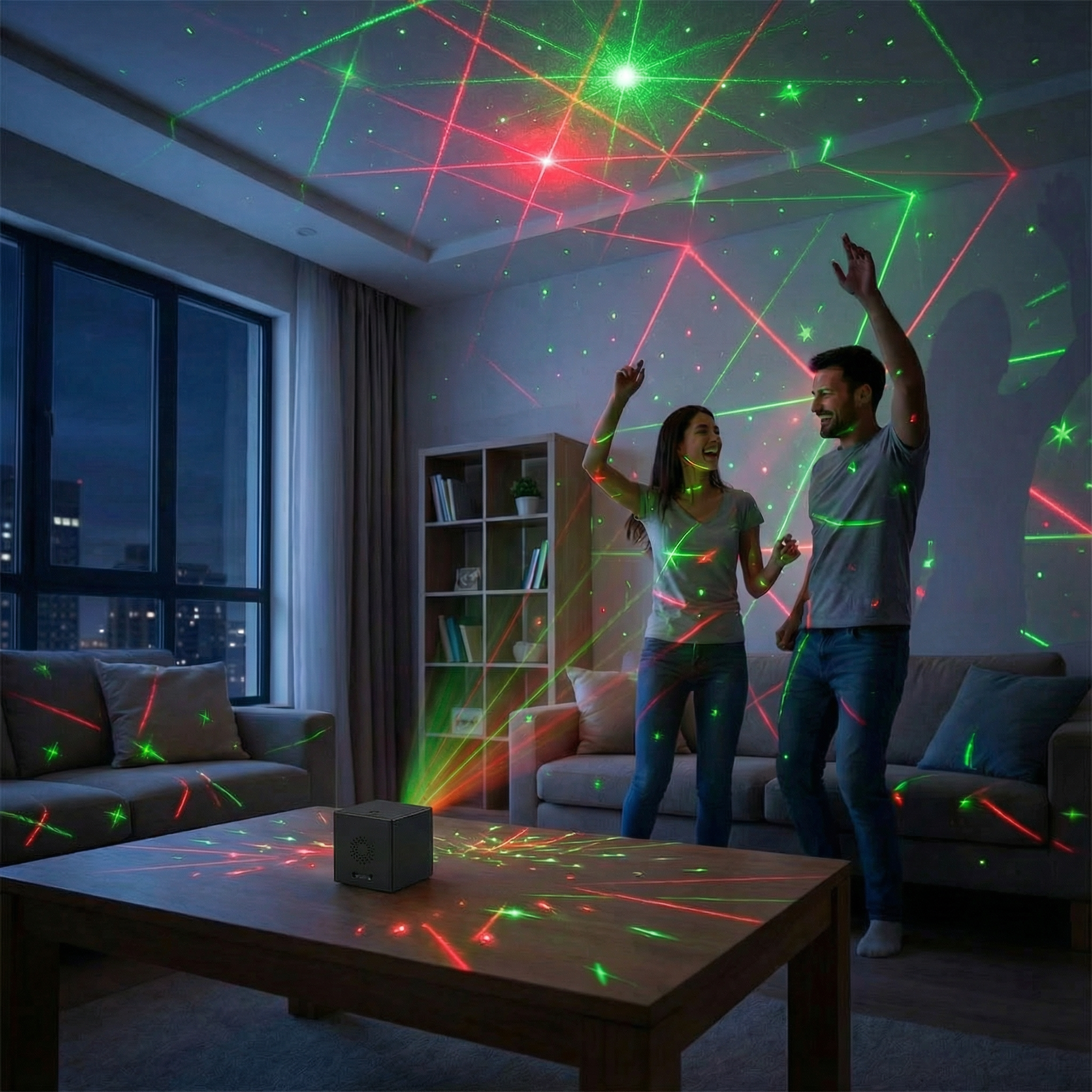 Lumivibe - Rechargeable mini laser party light