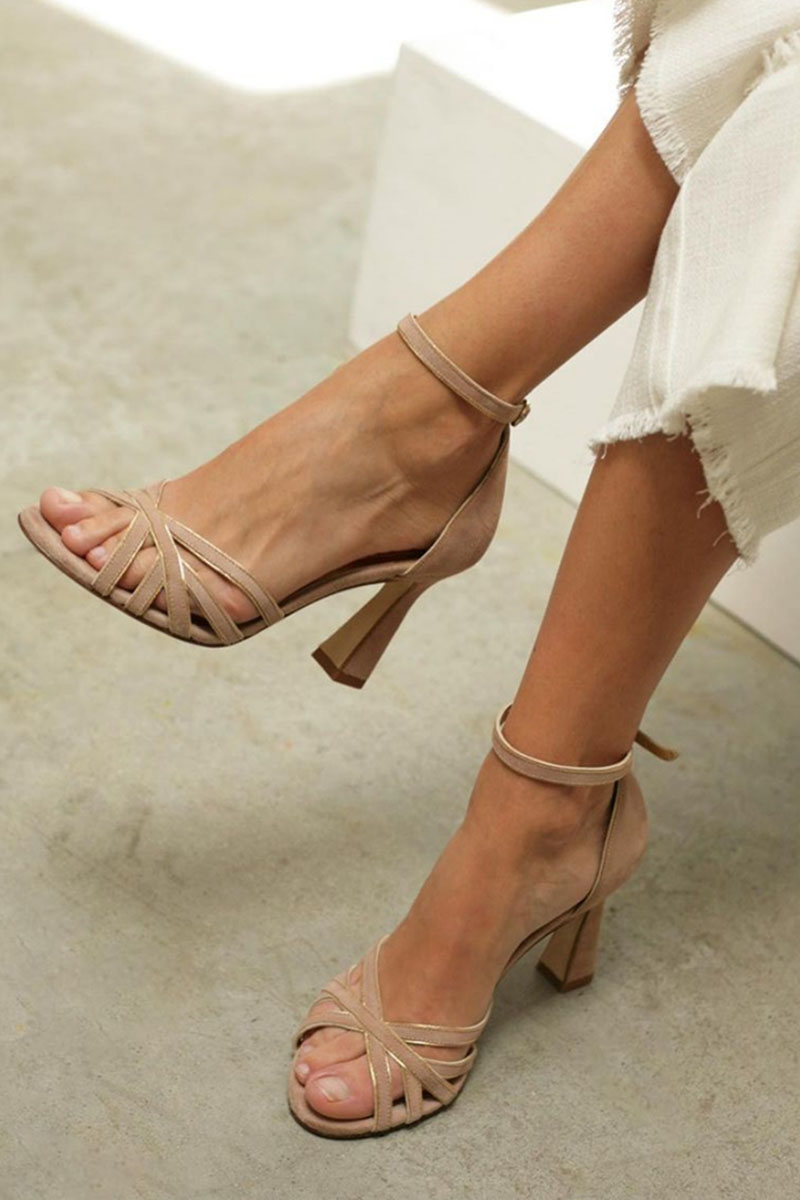 Victoria™ | Slim Pointed Patchwork Heels