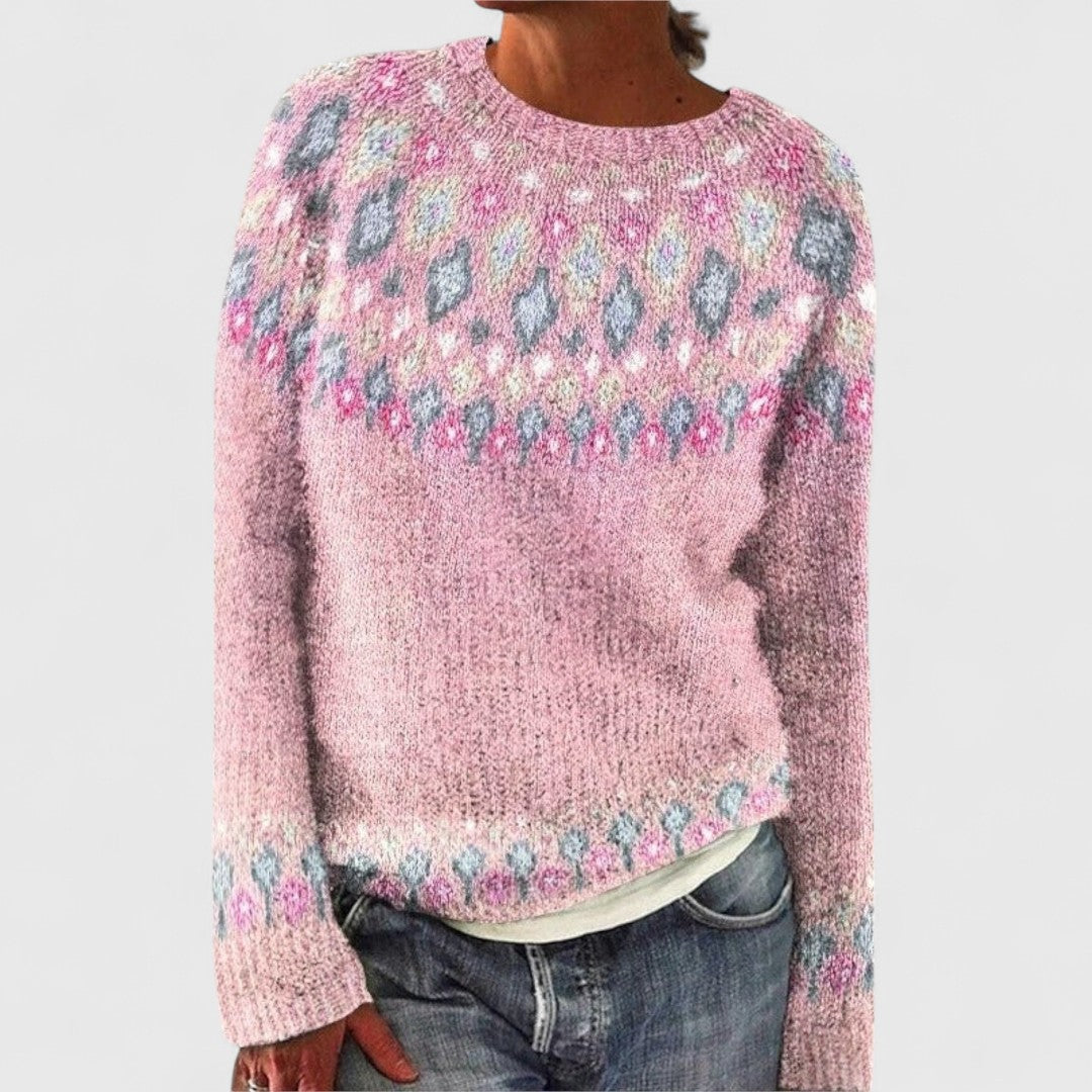Kinga - Retro Scandinavian Knitted Sweater