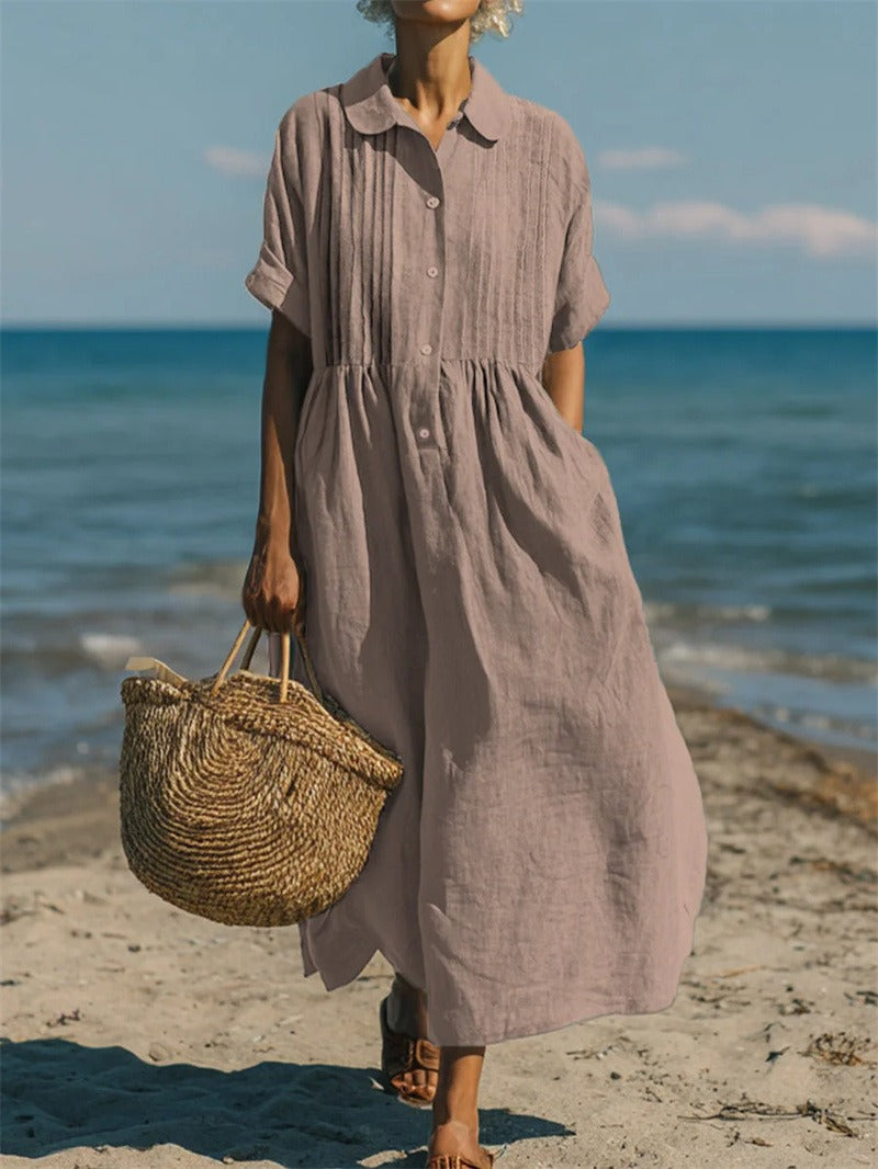 Alice™ | Cotton Button Shirt Dress