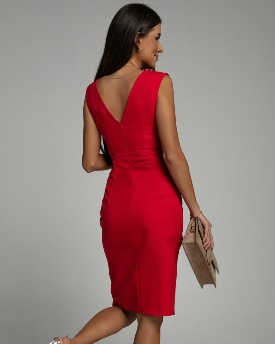 Zyra - Elegant V-Neck Dress