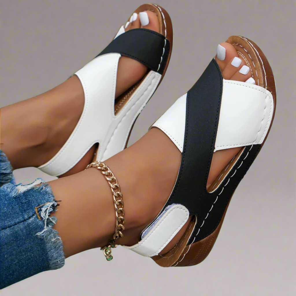 Alwine | Artisan Crafted Wedge Sandals in High-Quality Materials