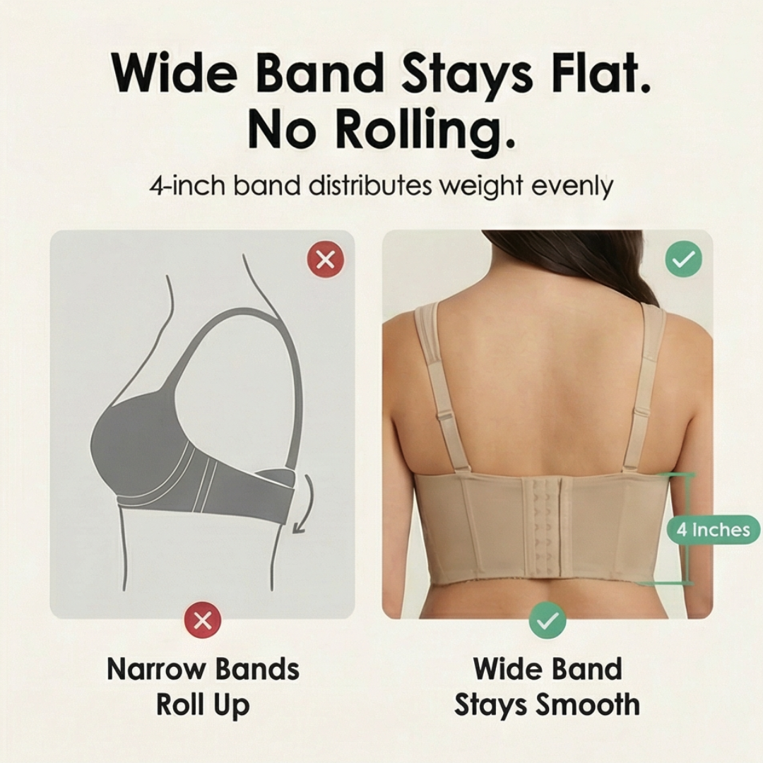 Liftara – Wide Band Wireless Bra with Removable Straps