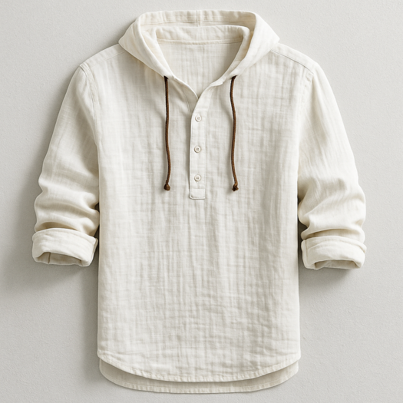Lorenzo™ | Refinded Linen Hooded Shirt