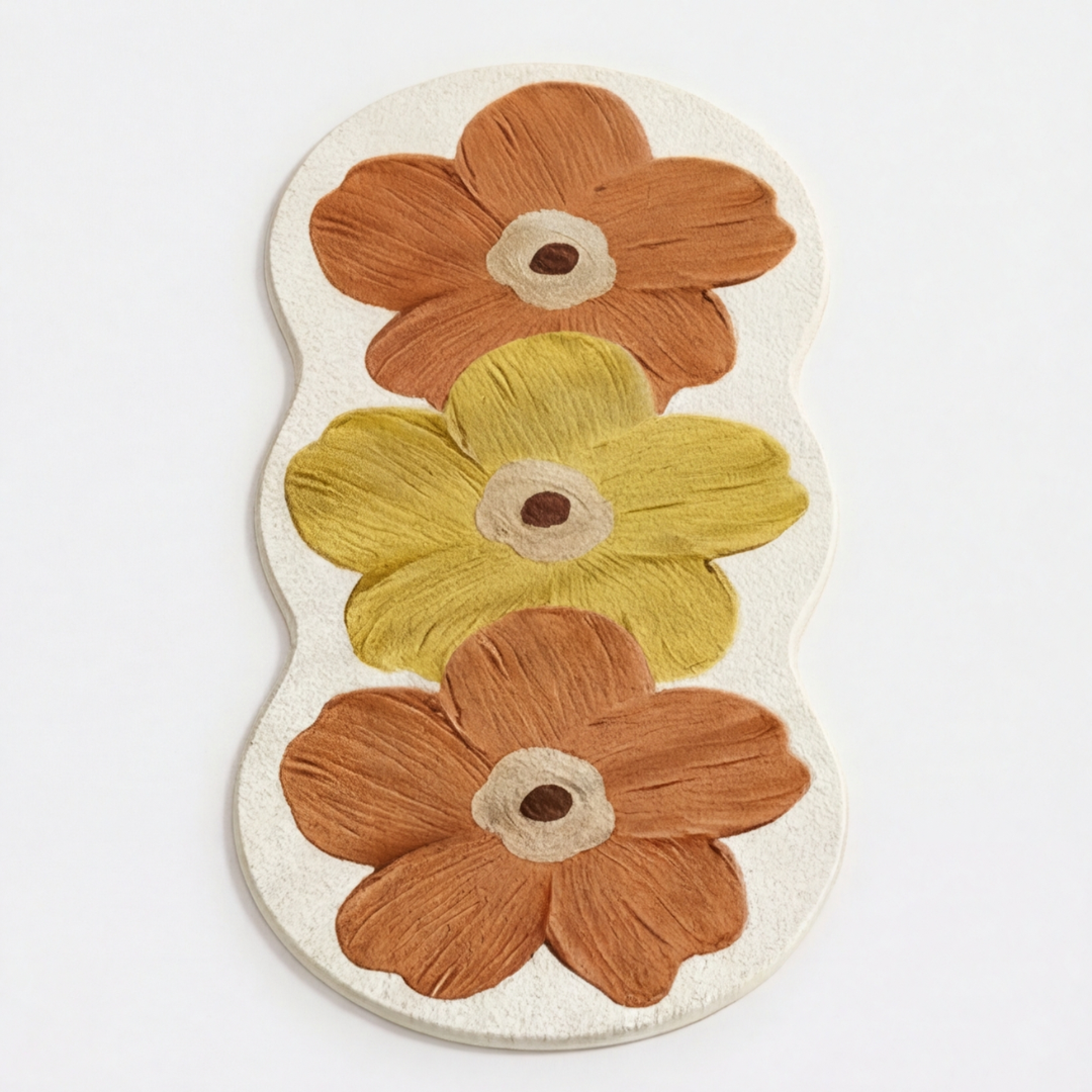 Bloomora – Sculpted Floral Accent Rug