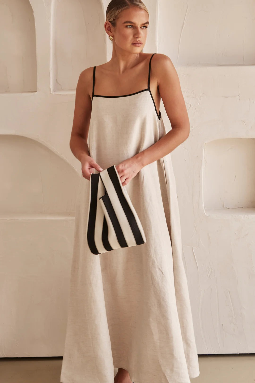 Amber | Women's Spaghetti Strap Maxi Wedding Guest Dress