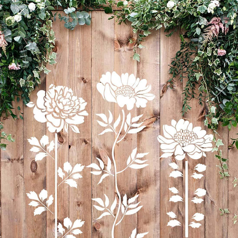 Florenza - Large Flower Stencils for Garden & Home Decor