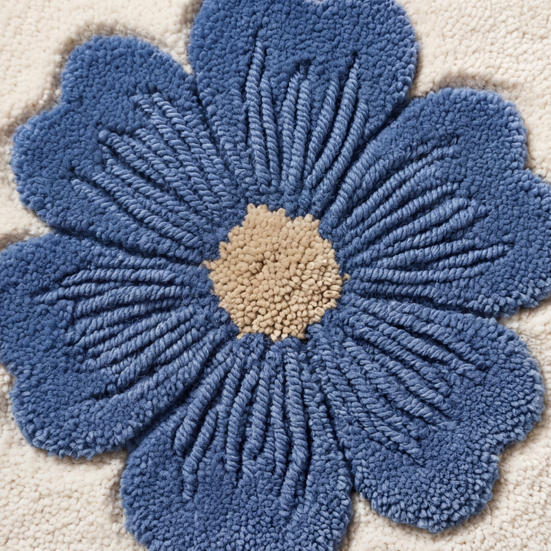 Bloomora – Sculpted Floral Accent Rug