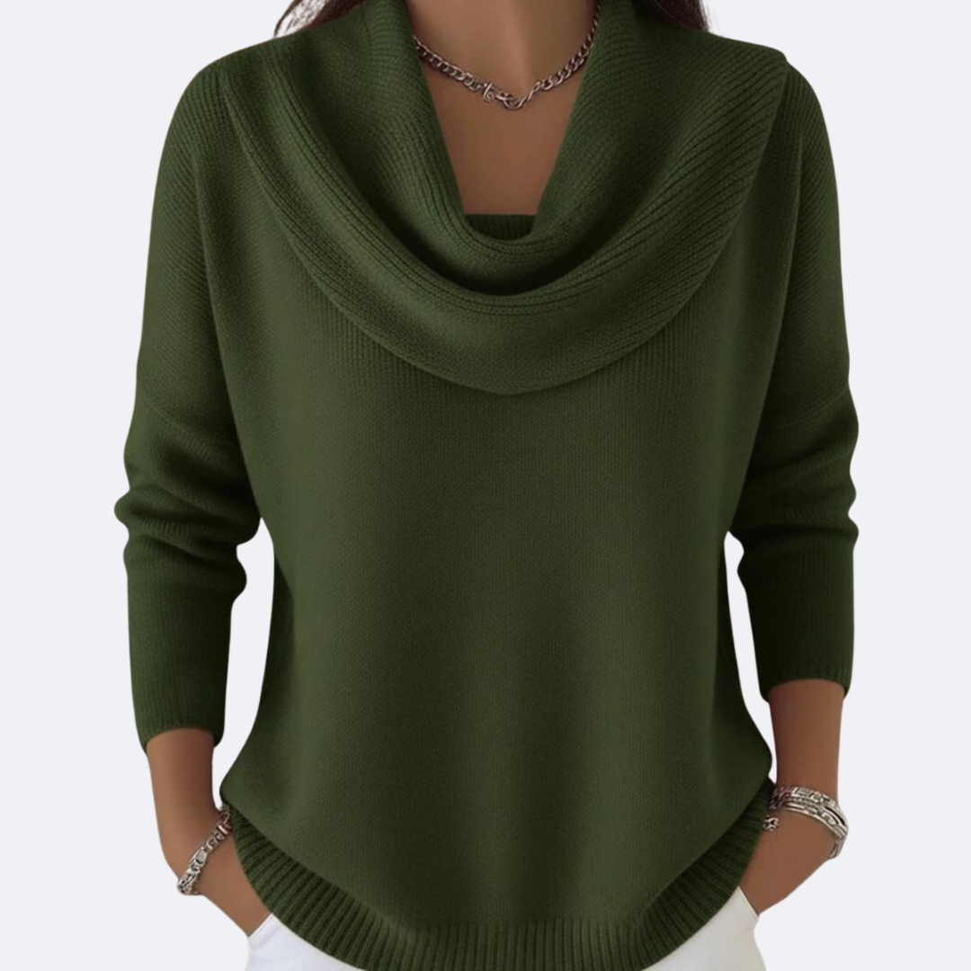 GIULIA - Cozy Ruffle Neck Sweater